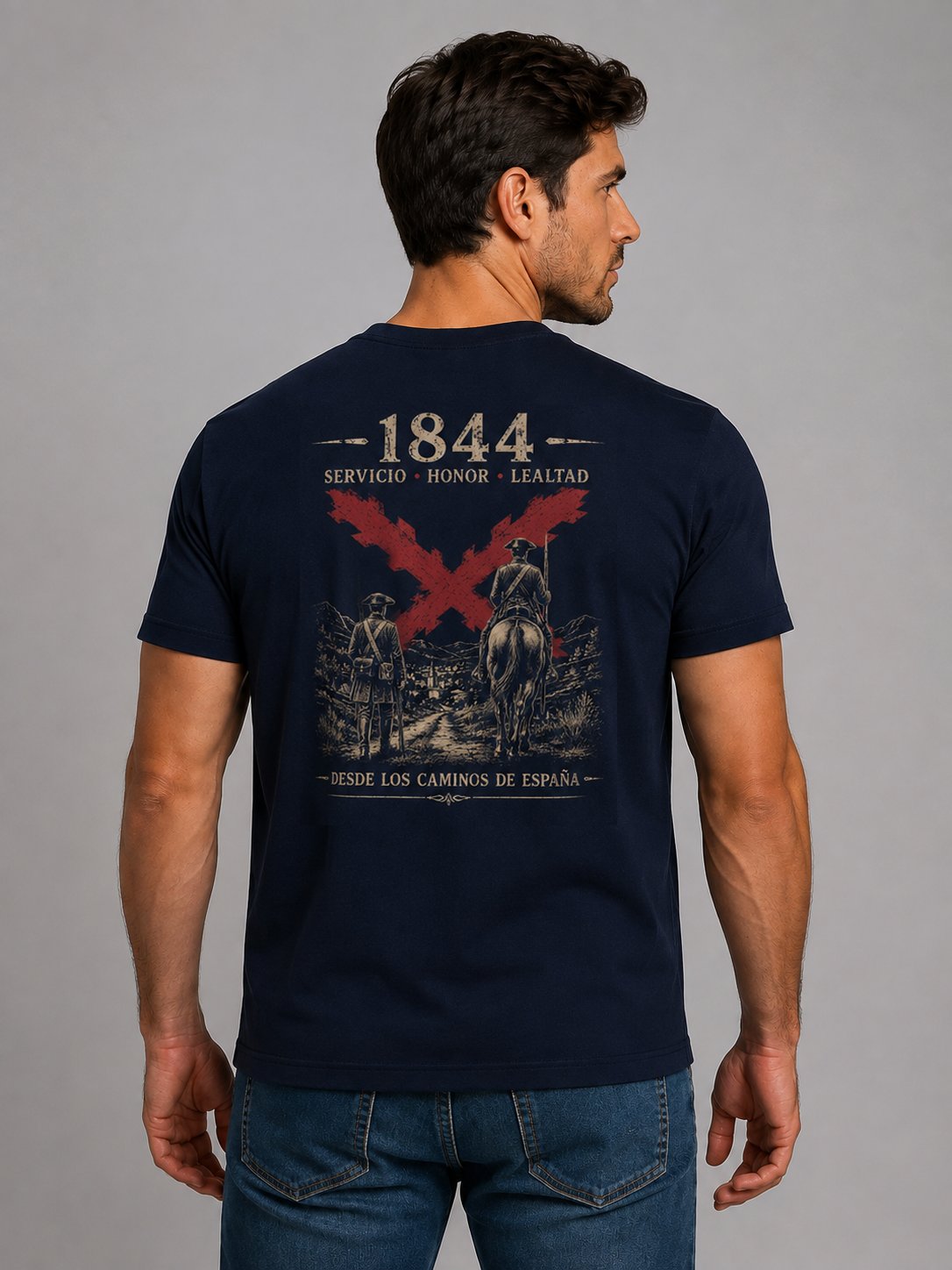 Camiseta Guardia Civil 1844 Cruz de Borgoña – Navy - imagen 2