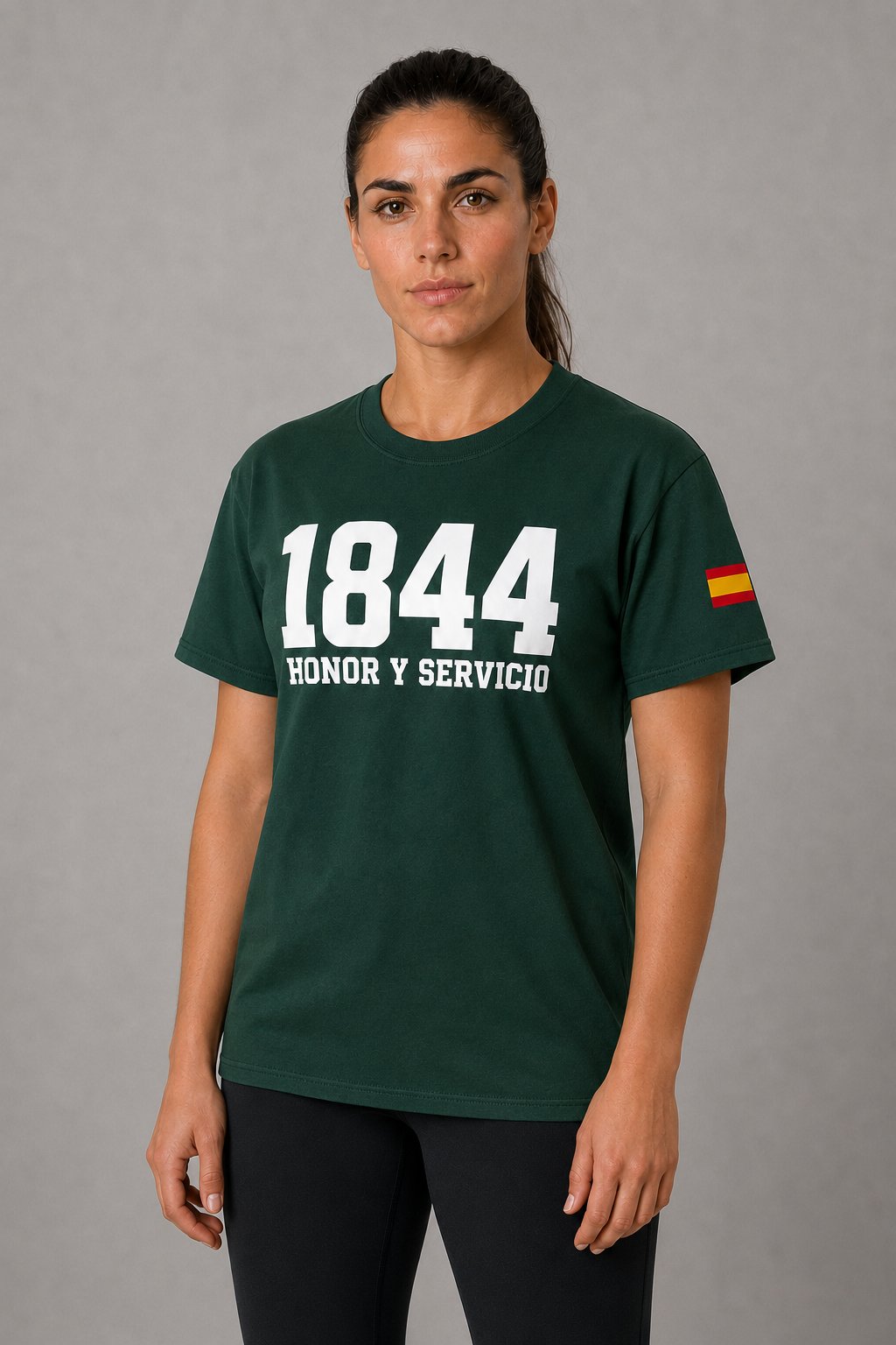 Camiseta Guardia Civil 1844 Honor y Servicio – Verde Botella - imagen 1