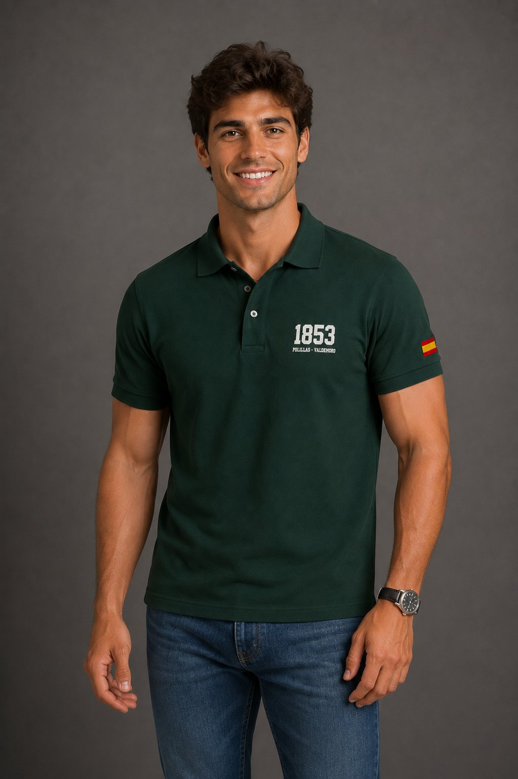 Polo Guardia Civil Polillas 1853 Valdemoro – Verde Botella - imagen 1