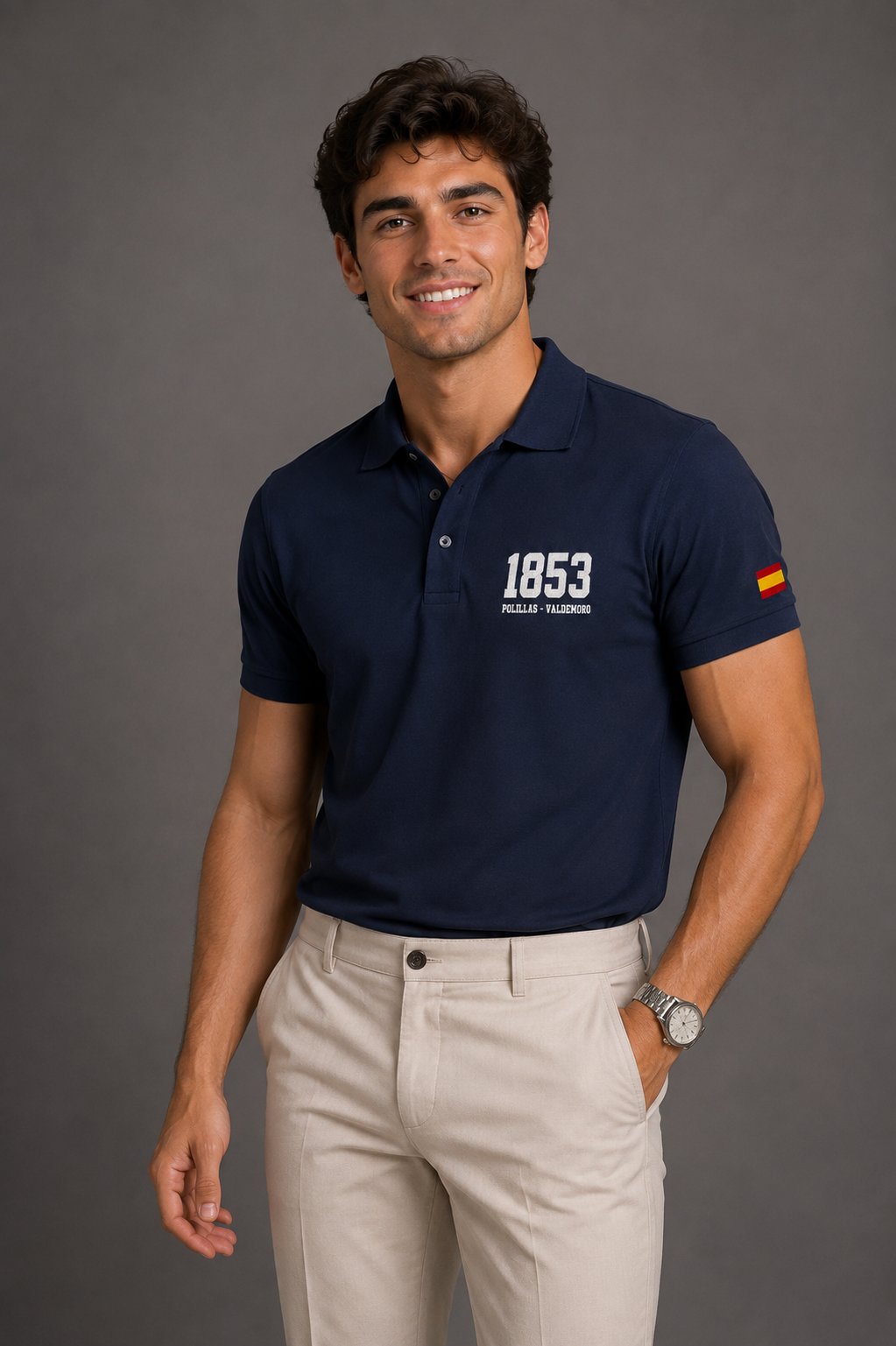 Polo Guardia Civil Polillas 1853 Valdemoro – Azul Navy - imagen 1