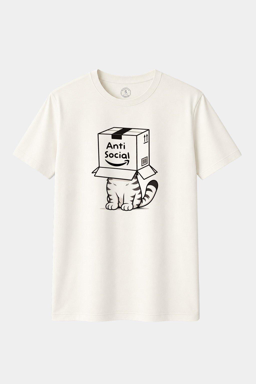 Camiseta Anti Social Cat – Mi caja, mis reglas - imagen 1