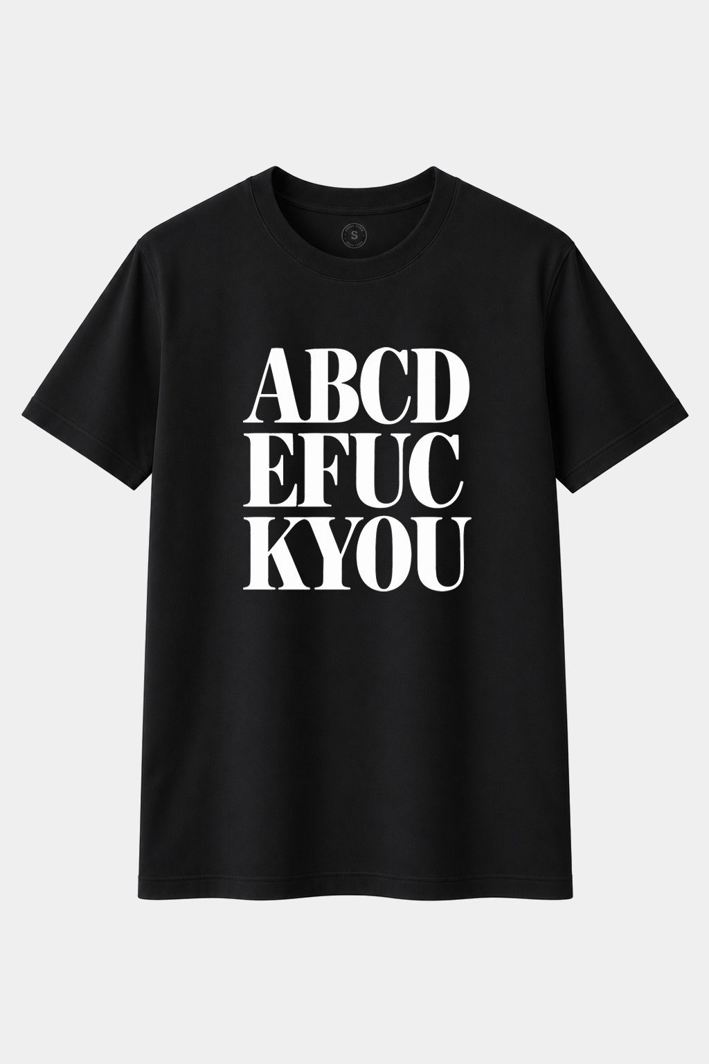 Camiseta ABCDEFUCKYOU Negra – El abecedario más irreverente - imagen 1