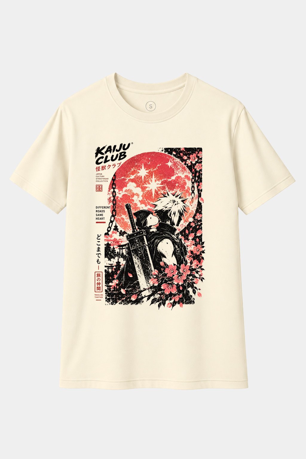 Camiseta Kaiju Club – Different Roads Same Heart | Camiseta Anime Parodia Japonesa - imagen 1