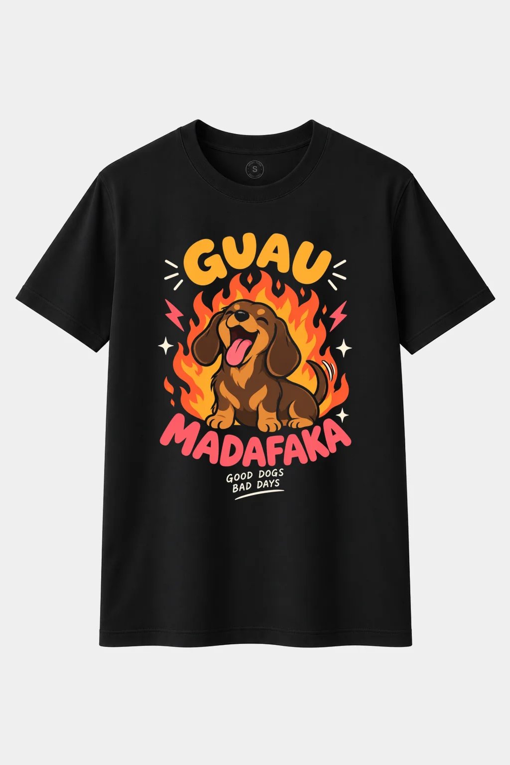 Camiseta Guau Madafaka en Llamas - imagen 1