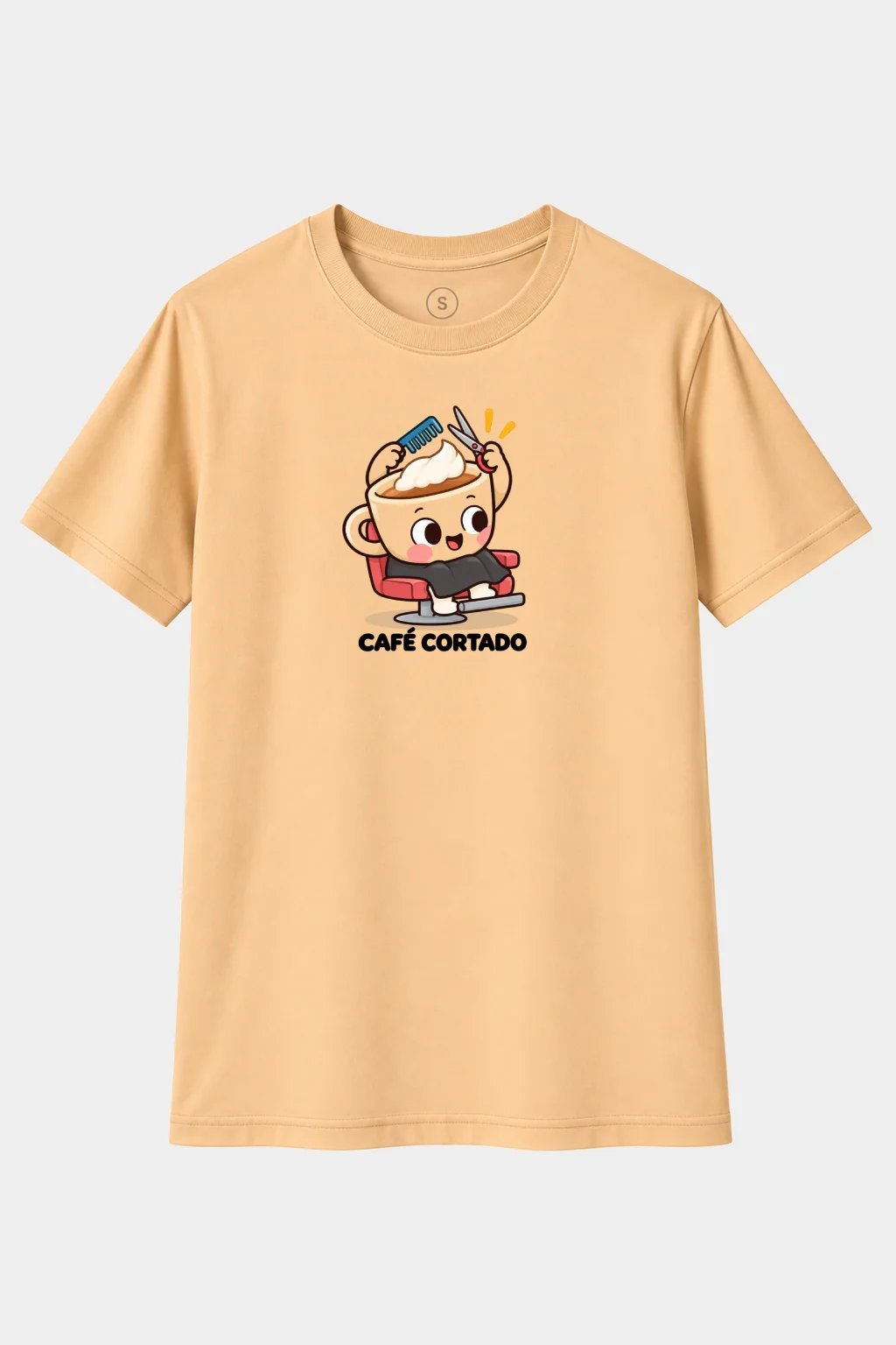 Camiseta Café Cortado – Humor de Café y Peluquería - imagen 1