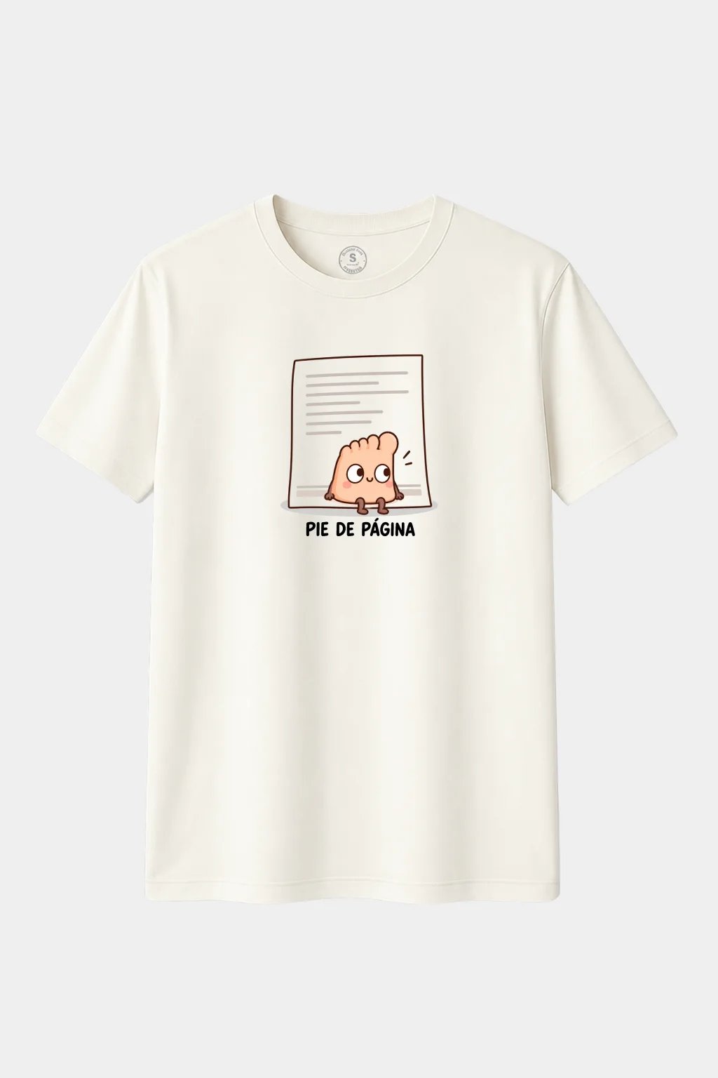 Camiseta Pie de Página – Humor de Oficina y Juego de Palabras - imagen 1