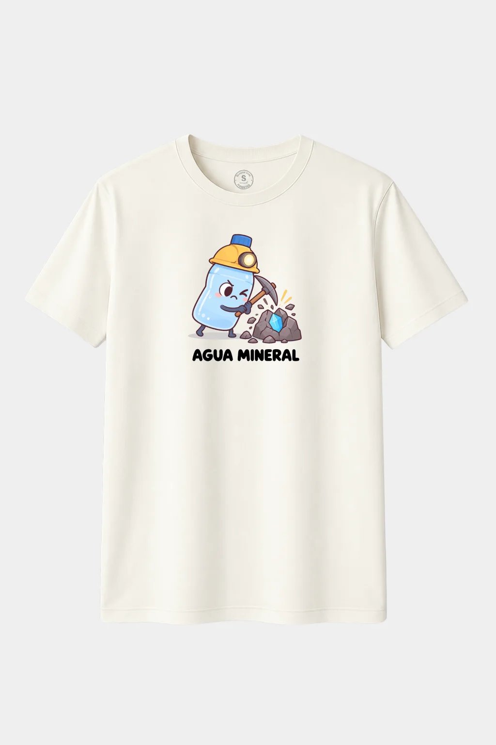 Camiseta Agua Mineral Picando Piedra – Humor de Mineros y Juego de Palabras - imagen 1