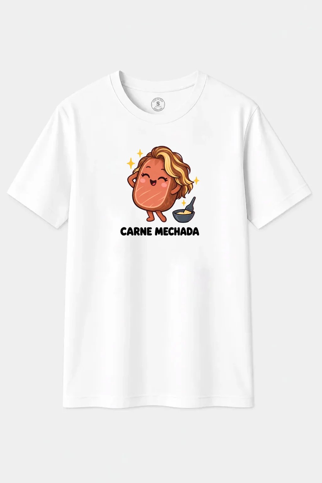 Camiseta Carne Mechada con Estilo – Humor, Juego de Palabras y Diseño Original - imagen 1