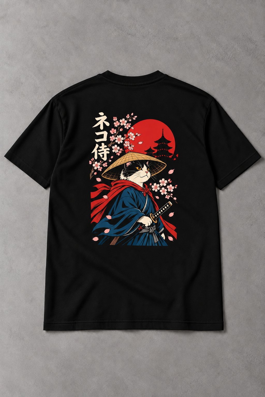Camiseta Neko Samurai – El Guardián del Sakura - imagen 1