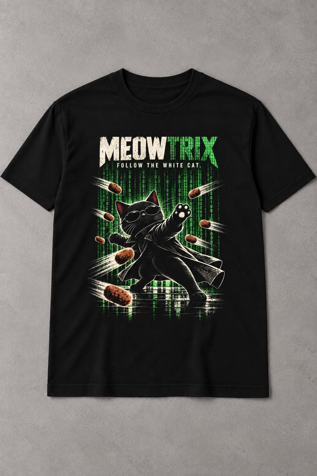 Camiseta de Gatos Meowtrix – Follow The White Cat - imagen 1
