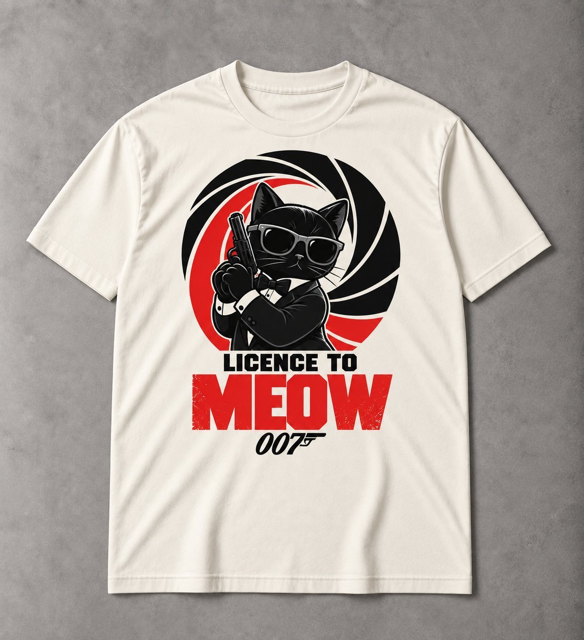 Camiseta de Gatos Licence to Meow – Gato Agente Secreto - imagen 1