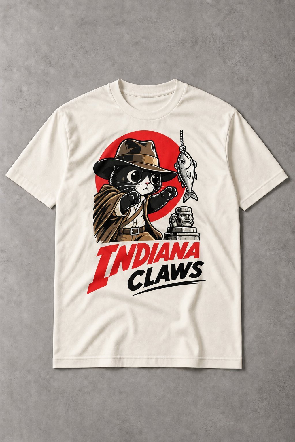 Camiseta de Gatos Indiana Claws – Gato Aventurero Retro - imagen 1