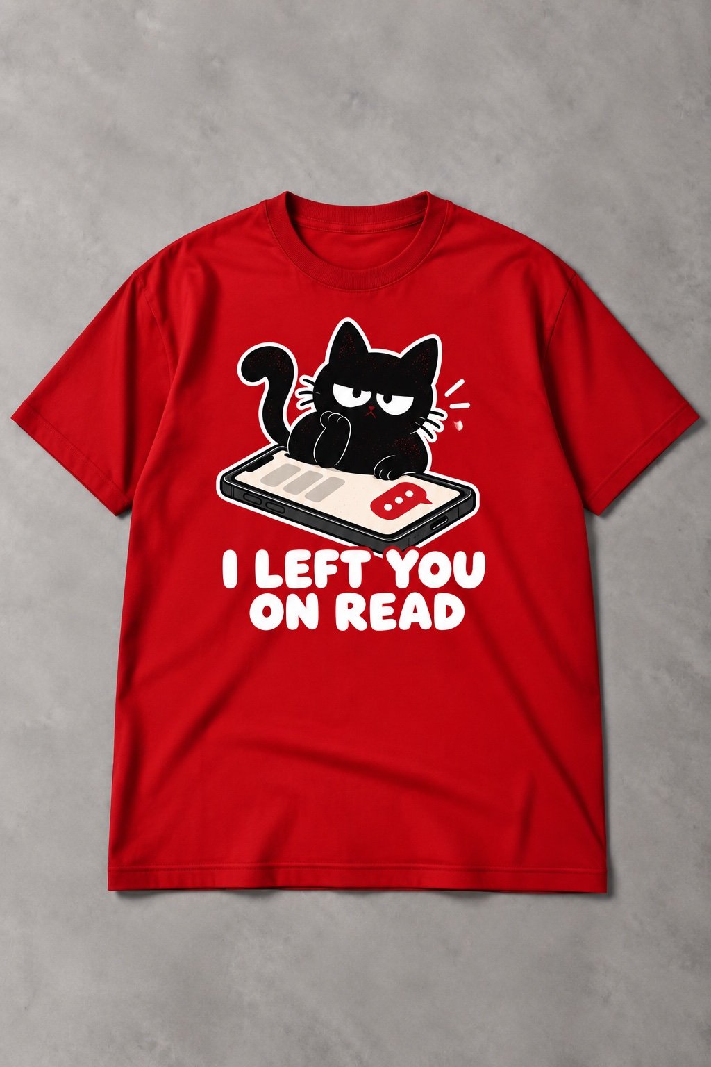 Camiseta de Gato I Left You On Read - imagen 1