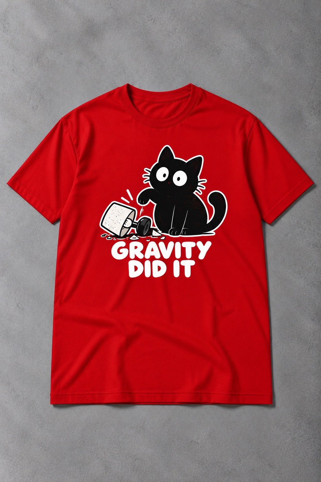 Camiseta de Gato Gravity Did It – Yo No He Sido - imagen 1