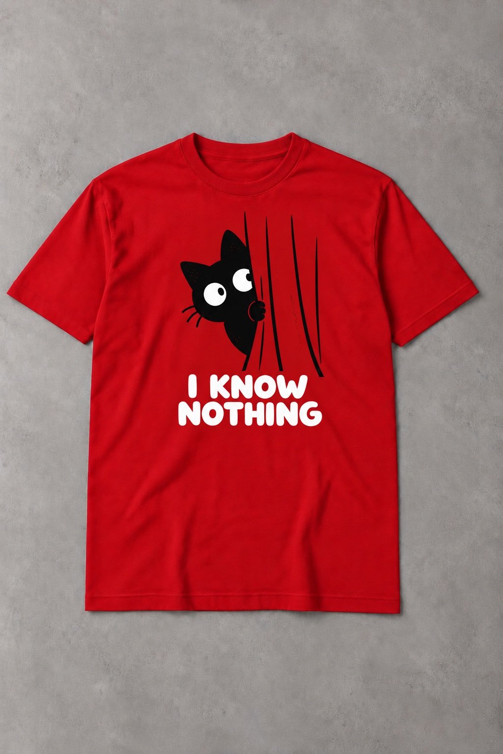 Camiseta de Gato I Know Nothing – Humor Felino - imagen 1