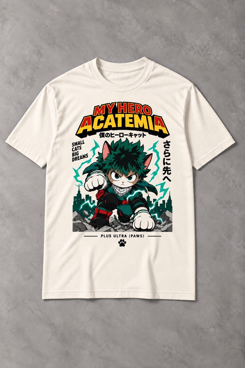 Camiseta de Gato My Hero Acatemia – Small Cats Big Dreams - imagen 1